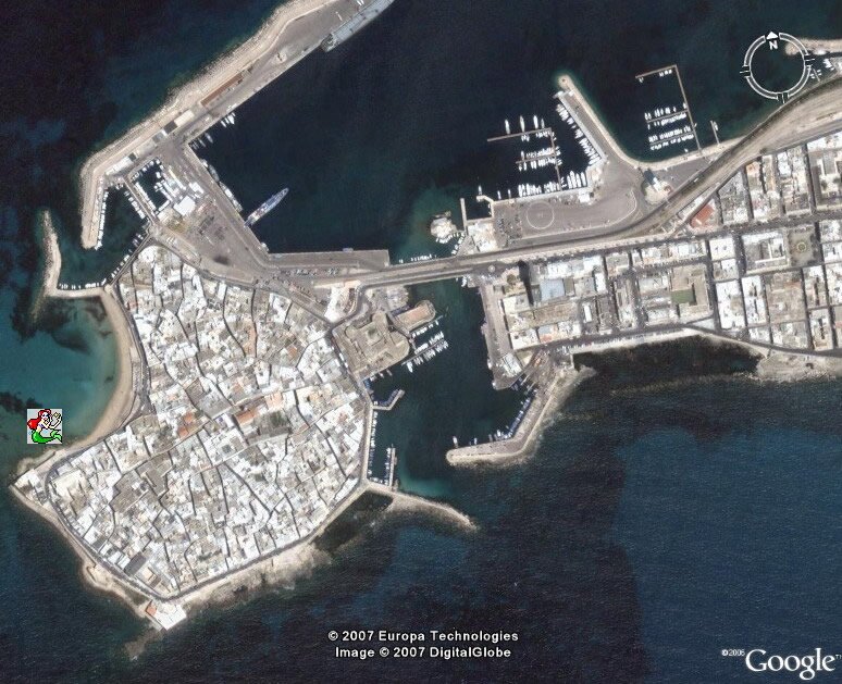 foto di gallipoli dal satellite
