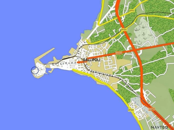 mappa della citt&agrave; di gallipoli
